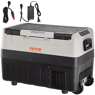 VEVOR 55L Portable Car Refrigerator Freezer Compressor 58Qt Dual Zone Cooler 12V • $274.99