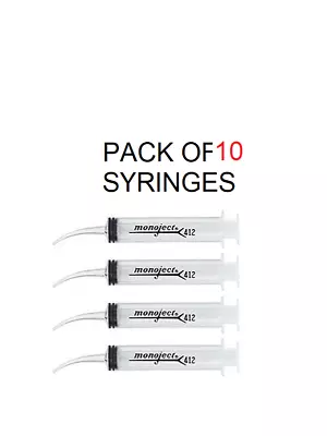 Original COVIDIEN Monoject® Curved 412 Tip 12cc Syringes 5 To 50 Per Pack • $29.99