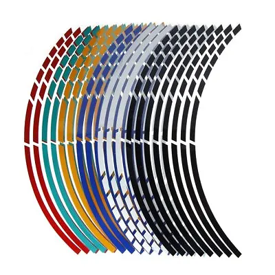 1Set  Car Wheel Tire Stickers Strips Reflective Rim Tape Motorcycle Bike Decals • $6.90