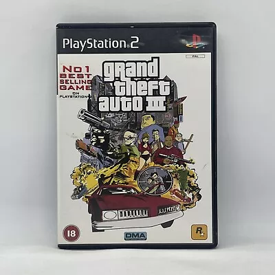 Grand Theft Auto III Three GTA 3 PS2 Sony PlayStation Game Free Post PAL • $39.95