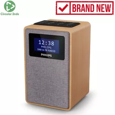 Philips Wooden Alarm Clock Digital Radio With DAB+/FM Music Speaker TAR5005/79 • $129.95