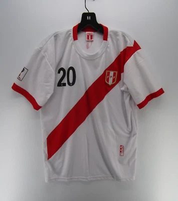 $19.99 • Buy Edison Flores Jersey Men Large White Peru 2018 FFIFA World Cup Russia FPF Soccer