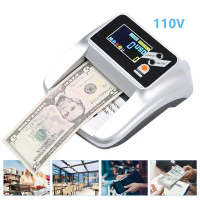 Money Bill Counter Machine Cash Counting Counterfeit Detector UV MG Bank Checker • $67
