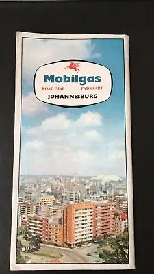 Mobilgas Road Map Of Johannesburg (Very Good Condition) 1961 • £24.99
