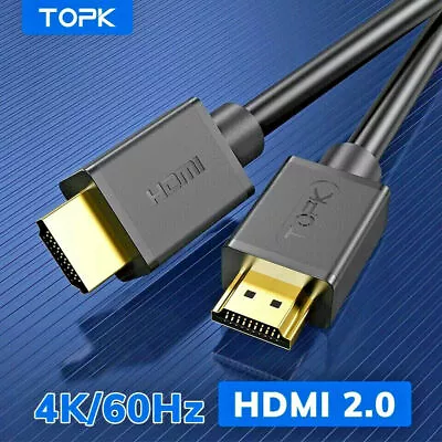 £3.99 • Buy HDMI CABLE For PS4-Xbox 4K 2.0 HIGH SPEED GOLD PLATED LEAD 2160P 3D 1.5 METER