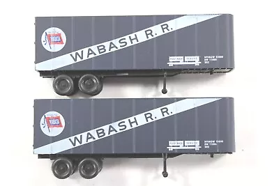 HO Walthers 2x Wabash 32ft Highway  / TOFC Vans/Trailers One Tilted • $8.99