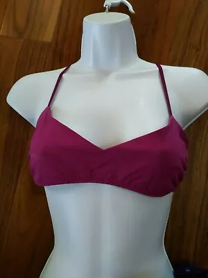 Malia Mills Bikini Top Sz L /38 A/B Cup  Flirt  Balconette Suit New W Cut Tags  • $32
