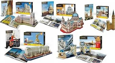 3D Puzzle London Landmarks Model Westminster Abbey Big Ben Tower Bridge Britain • £14.99