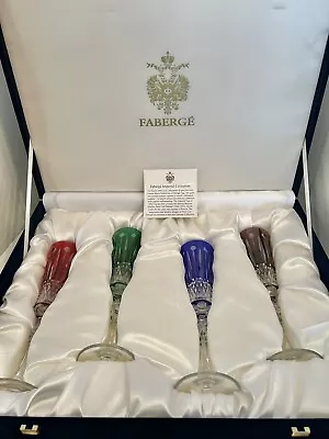 Faberge Fluted Champagne Xenia Flutes New In Original Box • $799