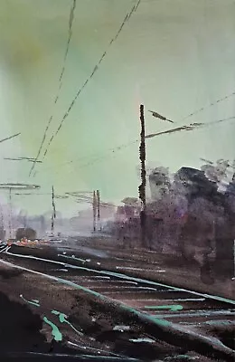 Railway Scenes W1. Original Mixed Media On Paper.  • £30