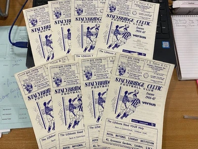£4.50 • Buy 8nr STALYBRIDGE CELTIC V RHYL - CHESHIRE LEAGUE PROGRAMMES 1966/67