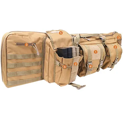 Heavy Duty Tactical Rifle Gun Carbine Bag Range Padded Double Gun Bag 3 Colors • £39.97