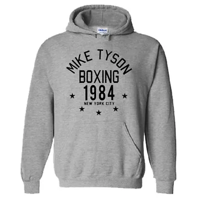 $39.99 • Buy Mike Tyson Boxing 1984 Men's Gray Hoodie Sweatshirt Size S-3XL