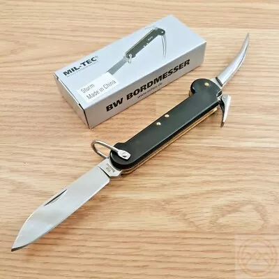 German Sailor Pocket Knife 3  Stainless Steel Blade Black Synthetic Handle 4335 • $27.39