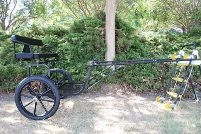 $1079 • Buy EZ Entry Horse Cart-Pony Size 55 /60  Straight Shafts W/18  Motorcycle Tires