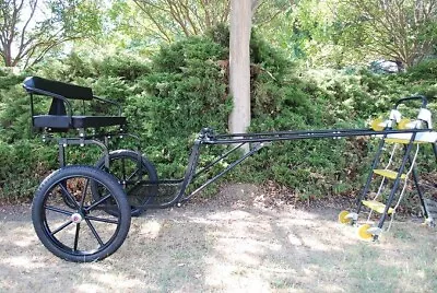 EZ Entry Horse Cart-Pony Size 55 /60  Straight Shafts W/18  Motorcycle Tires • $1079
