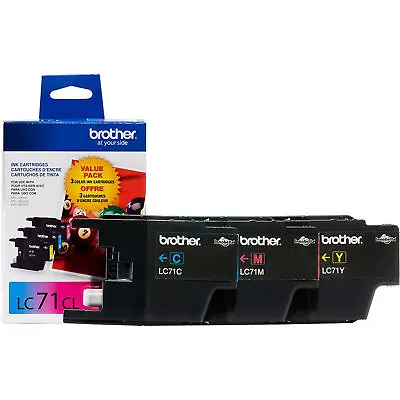 Genuine OEM Brother LC71CL 3 Color Sealed Ink Cartridges • $18.69