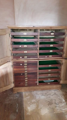 £435 • Buy Victorian Pine Collectors Chest On A Chest Converted Bank Of Drawers