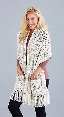 Mary Maxim Fisherman Shawl • $29.49