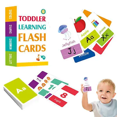 58PCS Alphabet Flash Cards Waterproof For Kids Learn Letters Early Education • $10.76