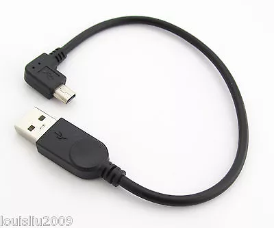 1pc Right Angle 90 Degreee Mini 5pin USB Male To USB 2.0 Male Data Charge Cable • $1.61