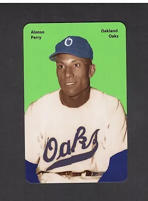ALONZO PERRY 1949 Oakland Oaks PCL ~ FIRST PRINTING Color Card Carl Aldana 2019 • $5.50