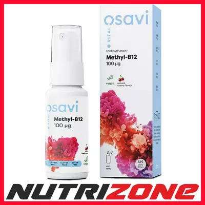 Osavi Methyl-B12 Oral Spray 100mcg (Cherry) - 25 Ml Best Before 30/04/2023 • £9.90