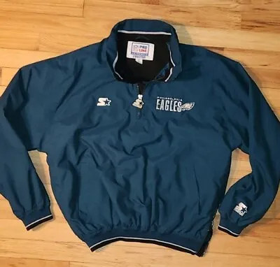*WOW* Vintage STARTER Pro Line Philadelphia EAGLES Jacket Men M Nfl Football • $104.25
