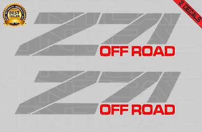 Z71 Off Road Decal Set Fits Chevy 1997-1999 Silverado GMC Truck Vinyl Gray-red • $15