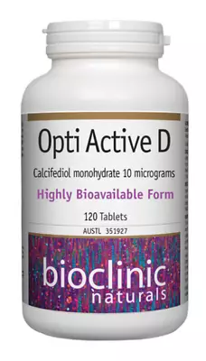 Bioclinic Naturals Opti Active D 120 Tabs RRP $49.95 • $35.95