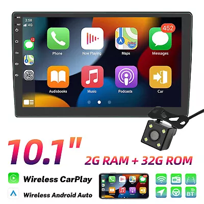 Android 10.1 Double 2Din 10.1  Car Stereo Apple CarPlay Auto Radio GPS Navi WiFi • $102.64