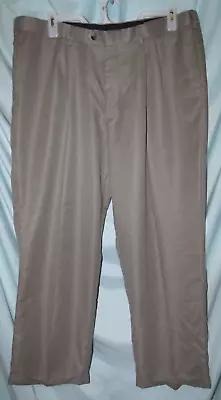 George Solid Heather Taupe Pleated Front Lightweight Dress Pants Men's 42X30 • $7.95