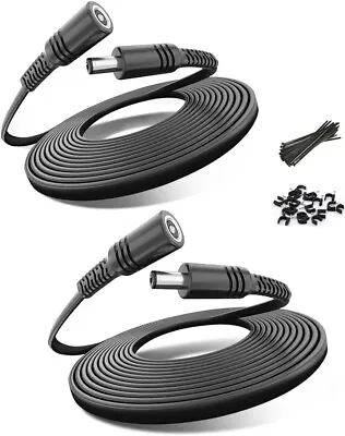 Basesailor 12V DC Extension Cable 6M/2Pack5.5mm X 2.1mm 5521 Power Supply Adapt • £11.99