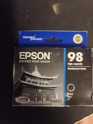 Genuine Epson 98 High Capacity Black T098120 Ink Cartridge New Sealed **EXPIRED* • $13.30