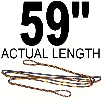 59  ACTUAL INCH LENGTH FLEMISH Recurve Bow String BOWSTRING B-50 DACRON ARCHERY • $16.98