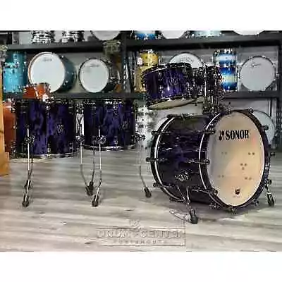 Sonor SQ2 Maple 5pc Drum Set Violet Tribal Gloss W/Black Hardware • $9770.05