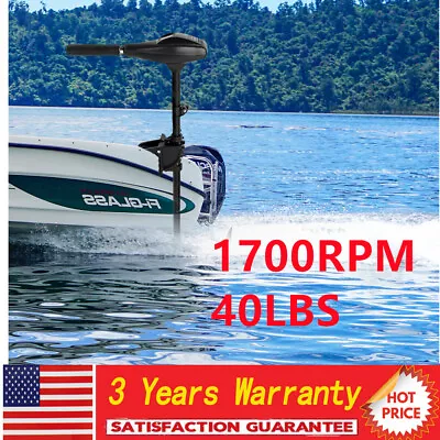 40LBS Outboard Engine Fishing Boat Motor Thrust Electric Trolling Motor 1700RPM  • $97.85