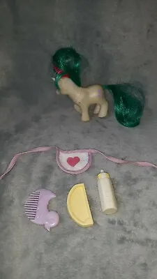 Vintage My Little Pony G1 MLP Beddy Bye Eye BBE Baby GUSTY W Accessories Vtg • $19.95