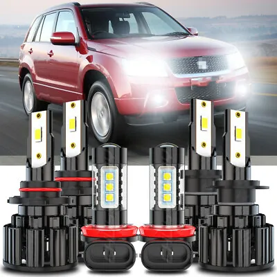 9005+H7+H11 For Suzuki Grand Vitara 2006-13 LED Hi/Low Headlight Fog Light 6X • $39.64