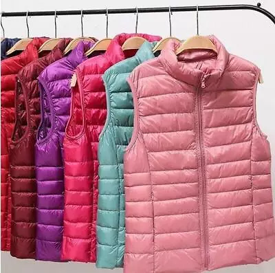 New Women's Cotton Down Jacket Vest Puffer Ultralight Coat Sleeveless Waistcoat • $40.65