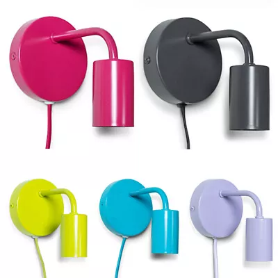 Colour Pop Plug In Wall Lights Bedroom Light Living Room Reading Lamp Easy Fit • £18.99