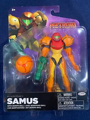 Metroid Samus W/ Morph Ball 4  Figure World Of Nintendo Jakks Pacific Toy • $21.98