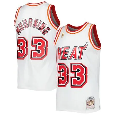 ALONZO MOURNING 1996-97 Miami Heat Mitchell & Ness White SWINGMAN Jersey S-XXL • $165