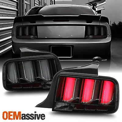 For 05-09 Mustang LED [White Tube] Black Smoked Tail Lights W/ Sequential Signal • $290.99