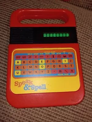 Texas Instruments Speak And Spell Tested Works Toy Red Vintage Great Cond • $19.99