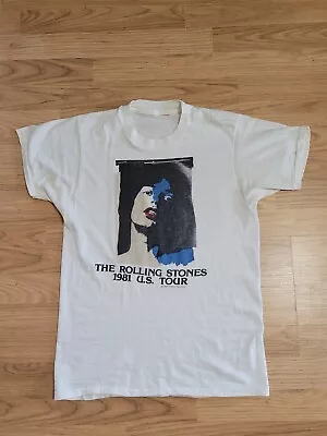 Vintage VERY RARE 1981 Rolling Stones T Shirt U.S. Tour Men Fits M/L 80s Band • $274.81