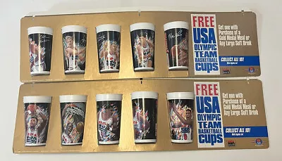 Vintage 1992 USA Basketball Dream Team Mcdonalds Cup Hanging Display Jordan Rare • $899.99