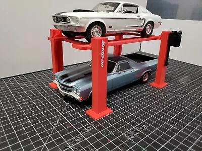 1:18th Scale RED 4 Post Car Lift For Garage Diorama Or Show Case 1/18th • $16.96