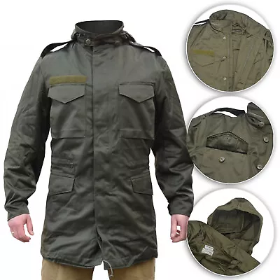New Original Austrian Army Field Jacket M65 Parka Miliatary Parka Coat Olive OD • $48.54
