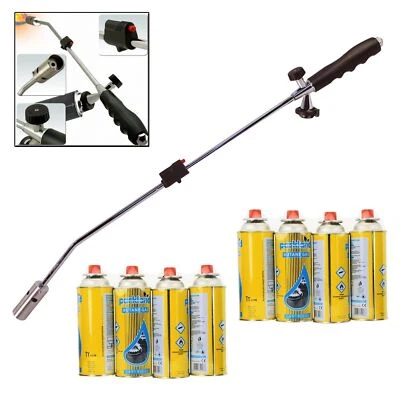 Gas Burner Blaster Weed Wand Blowtorch Garden Torch Weeds Killer & Gas Refills • £54.99